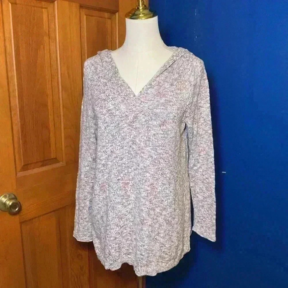 J. Jill Women's Multicolor Hooded Cotton Blend Pullover Sweater. Size Small. - Picture 1 of 9